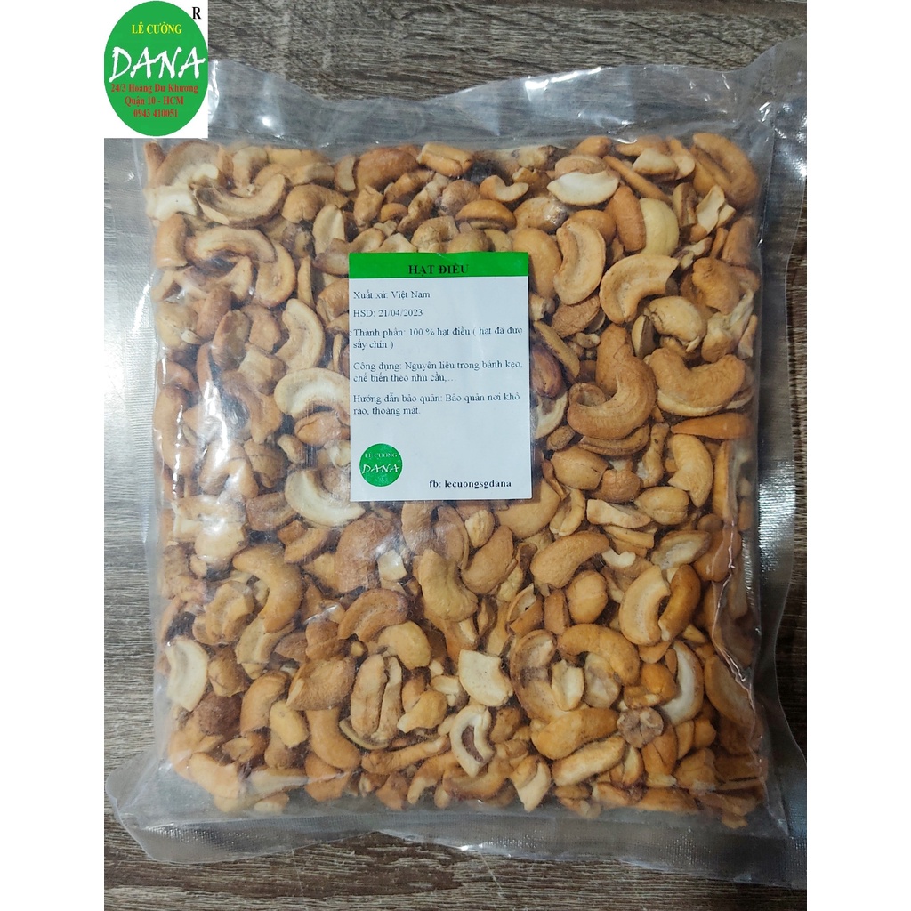 Hạt điều bể túi 500g