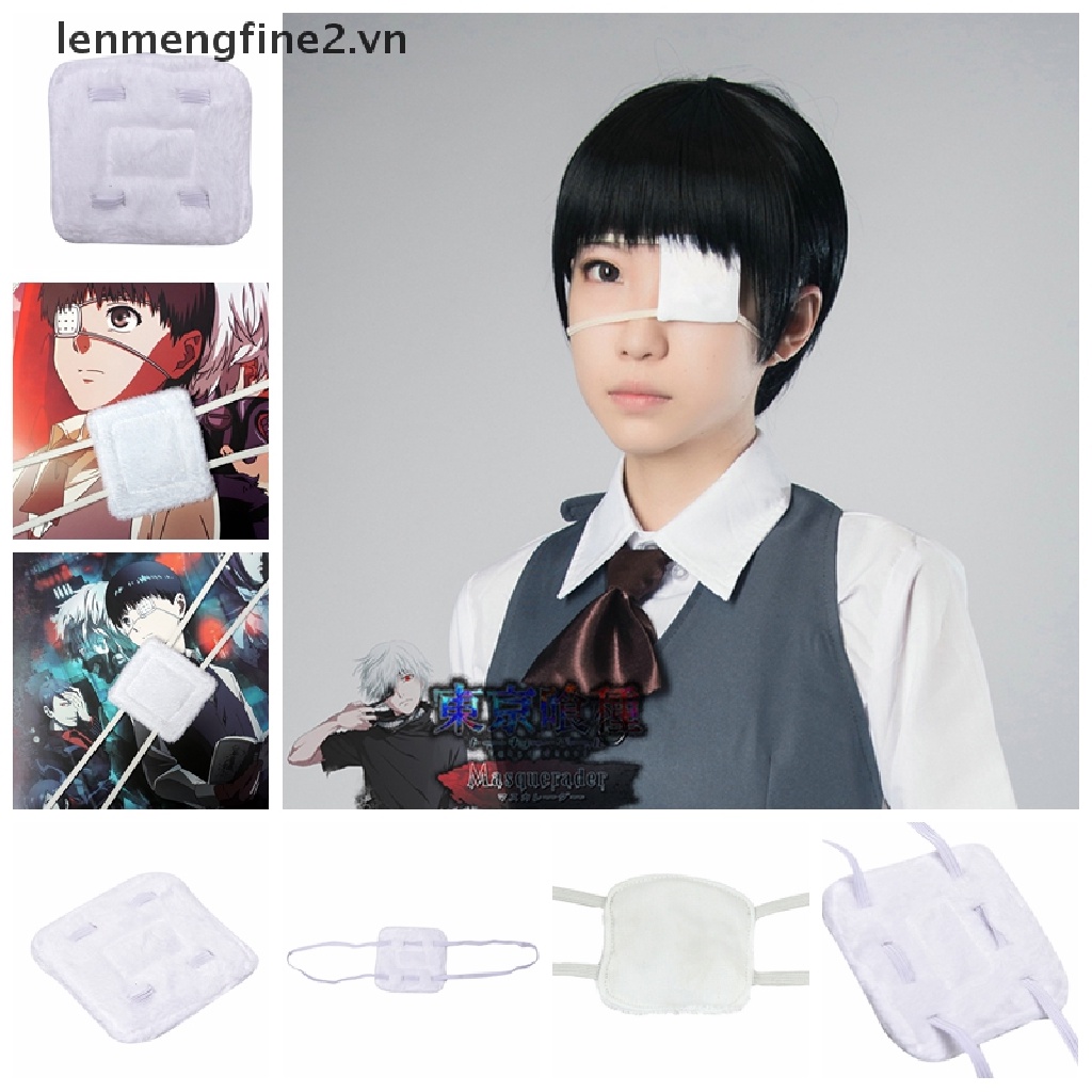 {LEN2} Mặt Nạ Hóa Trang Nhân Vật Anime Tokyo Ghoul Kaneki Ken Blinder Trắng Mắt Đơn {Lemmengfine2.vn}