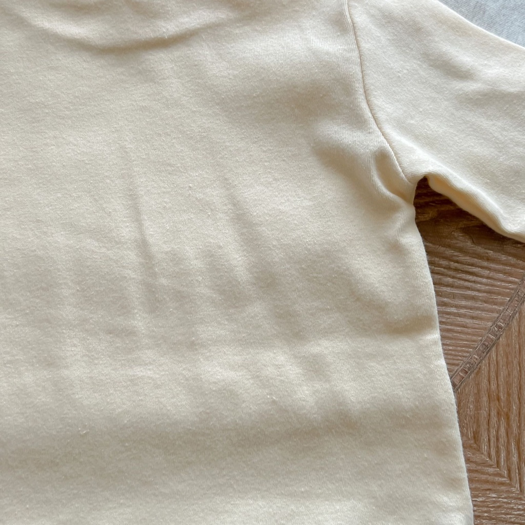 Áo Thun Cotton Tay Dài Cổ Cao Màu Trơn Thời Trang Thu Đông Dành Cho Trẻ Sơ Sinh