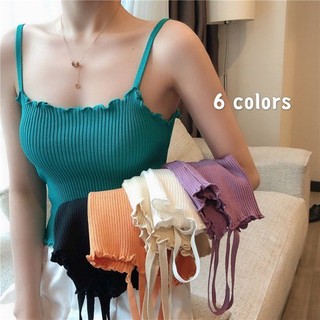 Áo 2 dây viền bèo basic thời trang