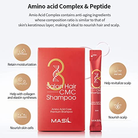 Dầu gội MASIL chuẩn Salon Hàn Amino Acid Care Premium Shampoo gói 8ml