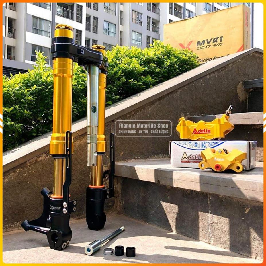Phuộc ngược USD (Up Side Down) X-MVR1 gắn Exciter 150 - Kèm chảng 3