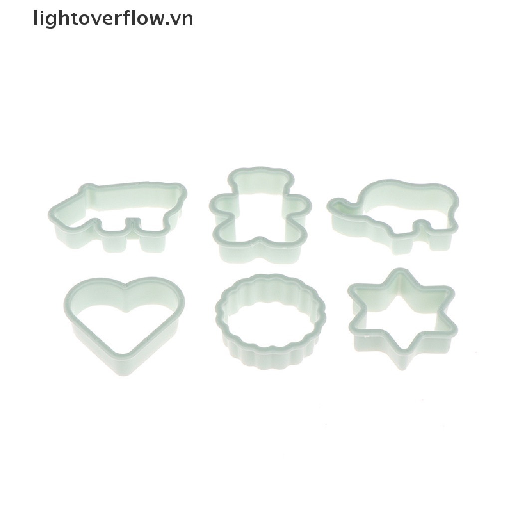 Set 6 Khuôn Nhựa Làm Bánh Sandwich / Bánh Quy Hình Động Vật