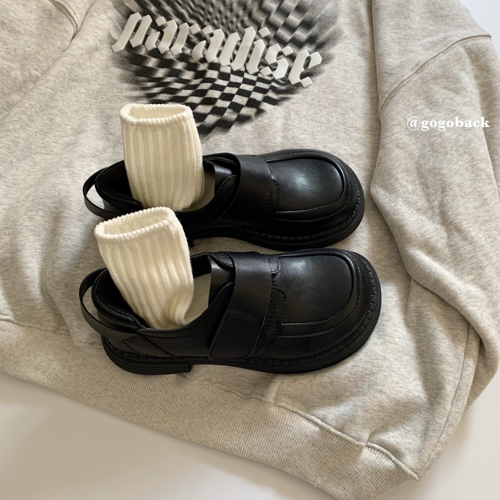 Giày Da Đế Dày Thời Trang Xuân Thu Anh Quốc Cổ Điển Dành Cho Nữ