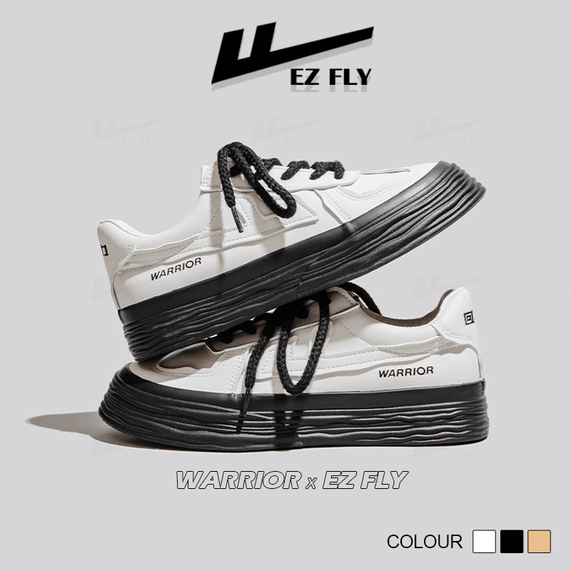 Giày sneaker nữ độn đế cao cấp WARRIOR-04 , Giày thể thao nữ đế bằng thời trang chống trơn trượt mã WAR04
