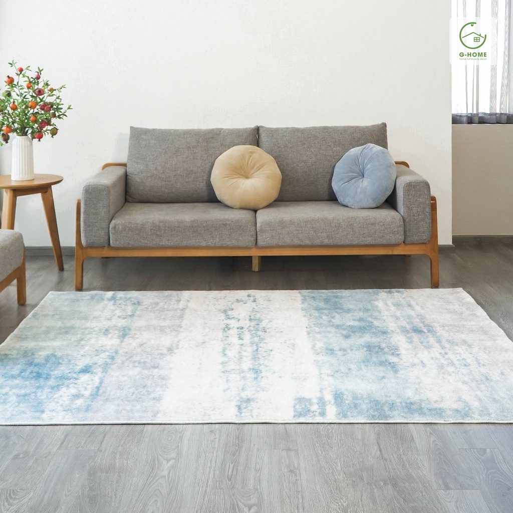 Thảm trải sàn phòng khách cao cấp Ghome chất liệu nỉ mềm không sợi Cashmere phong cách Wabi Sabi
