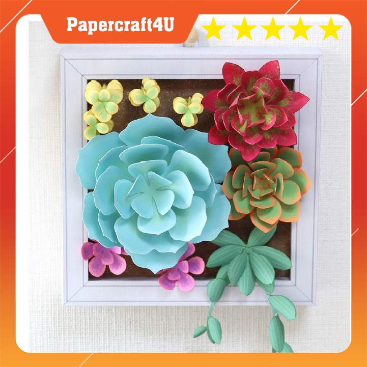 Mô hình giấy 3D Hoa treo tường