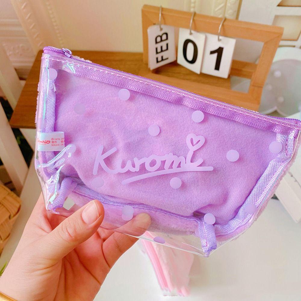 Túi Đựng Mỹ Phẩm Di Động Bằng PVC Trong Suốt In Họa Tiết Hoạt Hình Melody Cho Nữ