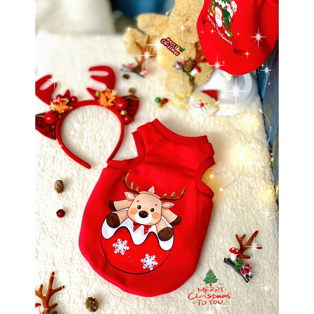Áo cho chó mèo size từ 300gr đến 26 kí siêu rẻ giáng sinh - noel - thu đông mới nhất năm chất liệu nỉ