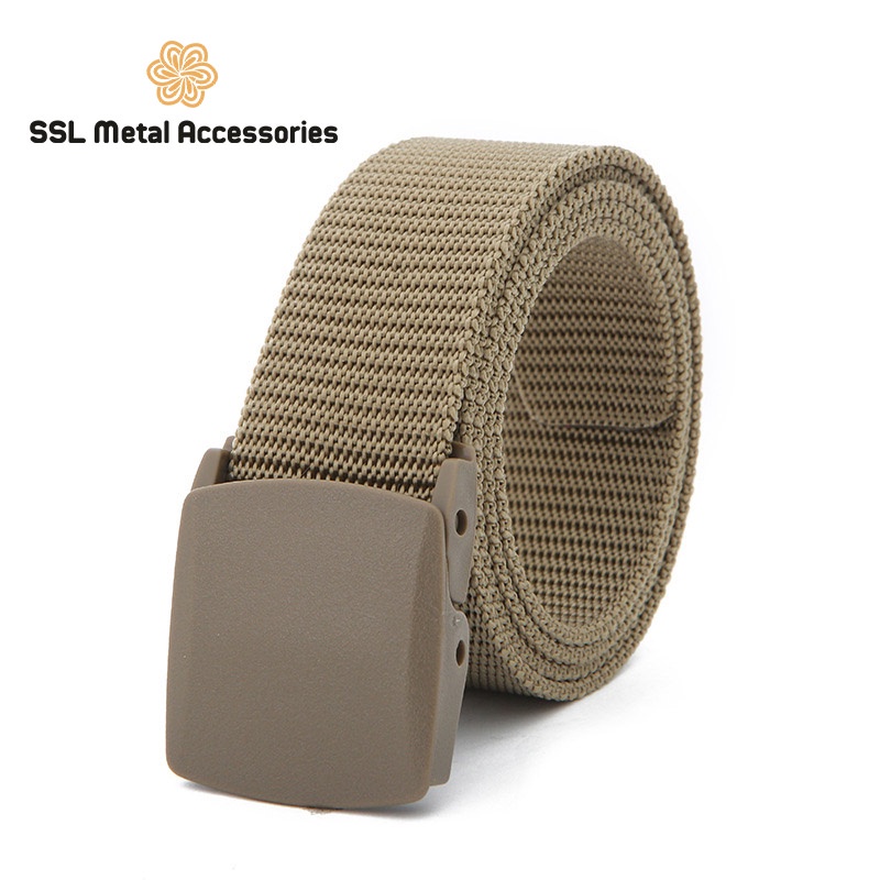 Thắt lưng nam canvas thời trang cao cấp mới dây lưng vải dù, nắp nhựa gập, dây nịt thời trang LH-A055 120cm