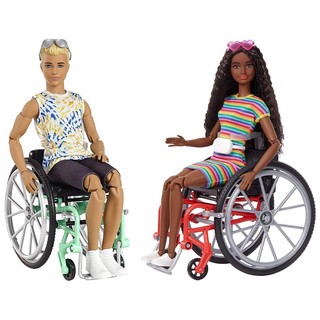 Búp Bê Ken Barbie Fashionista 166 và 167 Xe Lăn Wheelchair