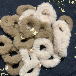 Dây buộc tóc, cột tóc lông siêu mềm mịn đính charm thỏ dễ thương Mun1993