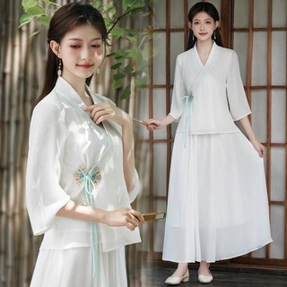 Áo cổ trang kiểu trung hoa trung quốc hán phục ngồi thiền