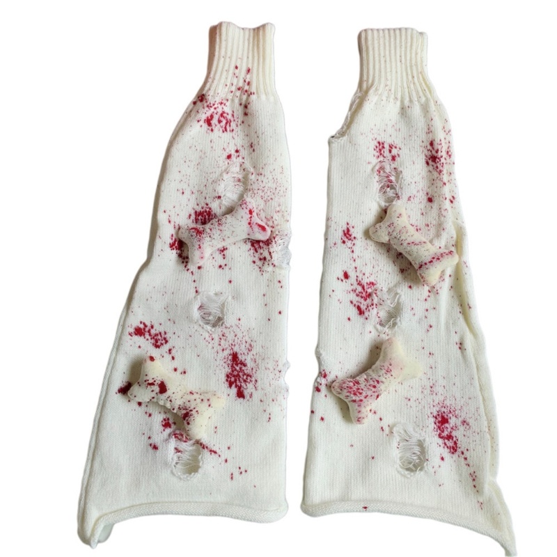 Xiangbao Vớ Dệt Kim Khoét Lỗ Rỗng Giữ Ấm Chân Phong Cách Gothic Harajuku Cho Nữ