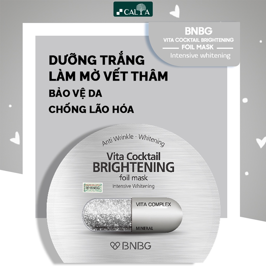 Mặt Nạ BNBG Vita Mask Phục Hồi, Cấp Ẩm, Làm Trắng Da, Chống Lão Hóa, Nuôi Dưỡng Da Toàn Diện 30ml