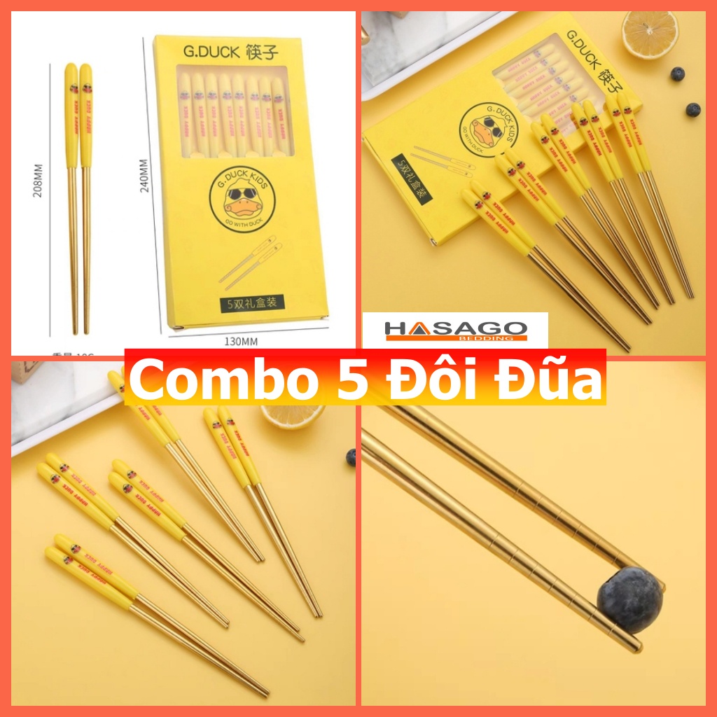 Combo 5 Đôi Đũa Vịt Vàng