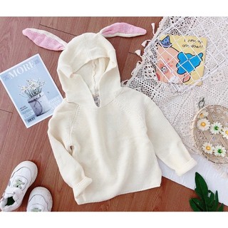 Áo len GAP trắng be tai thỏ cute