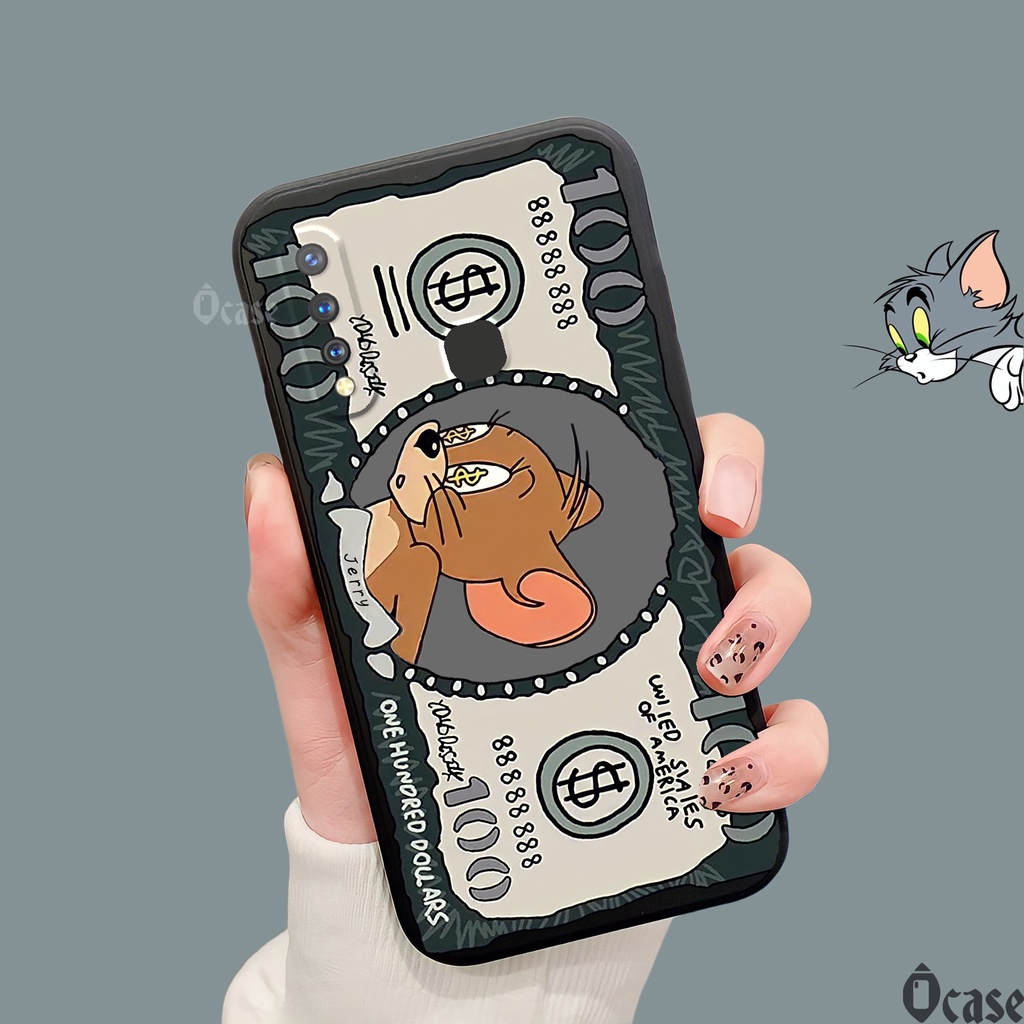 Ốp lưng Vivo Y19 / U3 / U20 / Y5s / Z5i / Z5x / Z1 Pro in hình Mèo và Chuột cạnh viền vuông có bảo vệ camera