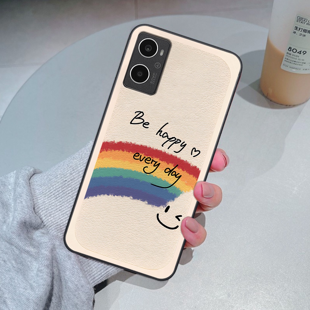 Ốp Oppo A96 4G in hình cô gái be happy trẻ trung cá tính đầy năng động