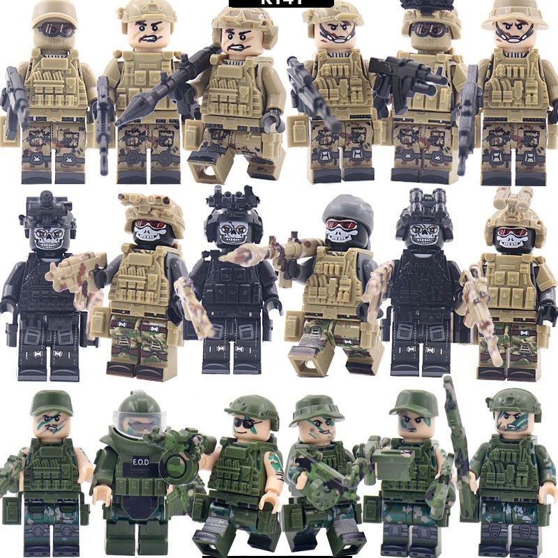 Mô Hình Đồ Chơi Đội Swat Team Swat Team Minifigure Tương Thích Với Bức Tượng Nhỏ Dành Cho Bé Trai