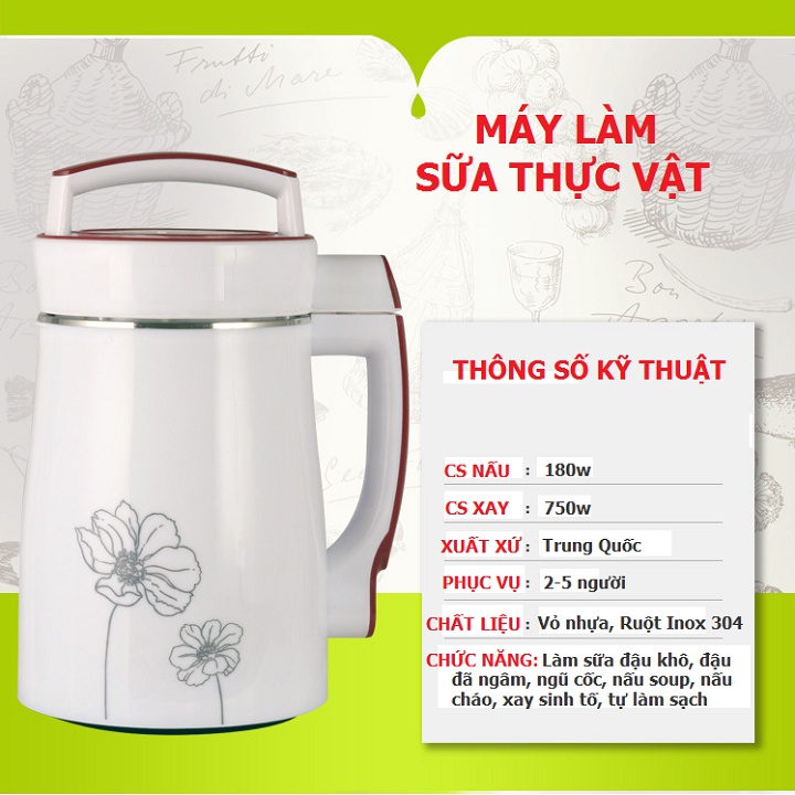 Máy làm sữa đậu nành đa năng, Máy nấu sữa hạt tự động