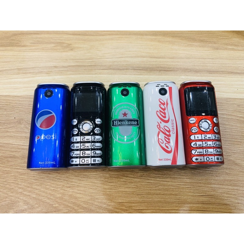 Điện thoại mini hình lon coca ,pepsi Siêu độc lạ