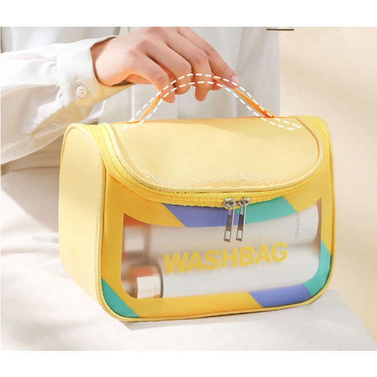 Túi Đựng Đồ Trang Điểm Bằng PVC Trong Suốt Chống Nước Nhiều Màu Sắc Đơn Giản Cho Nữ