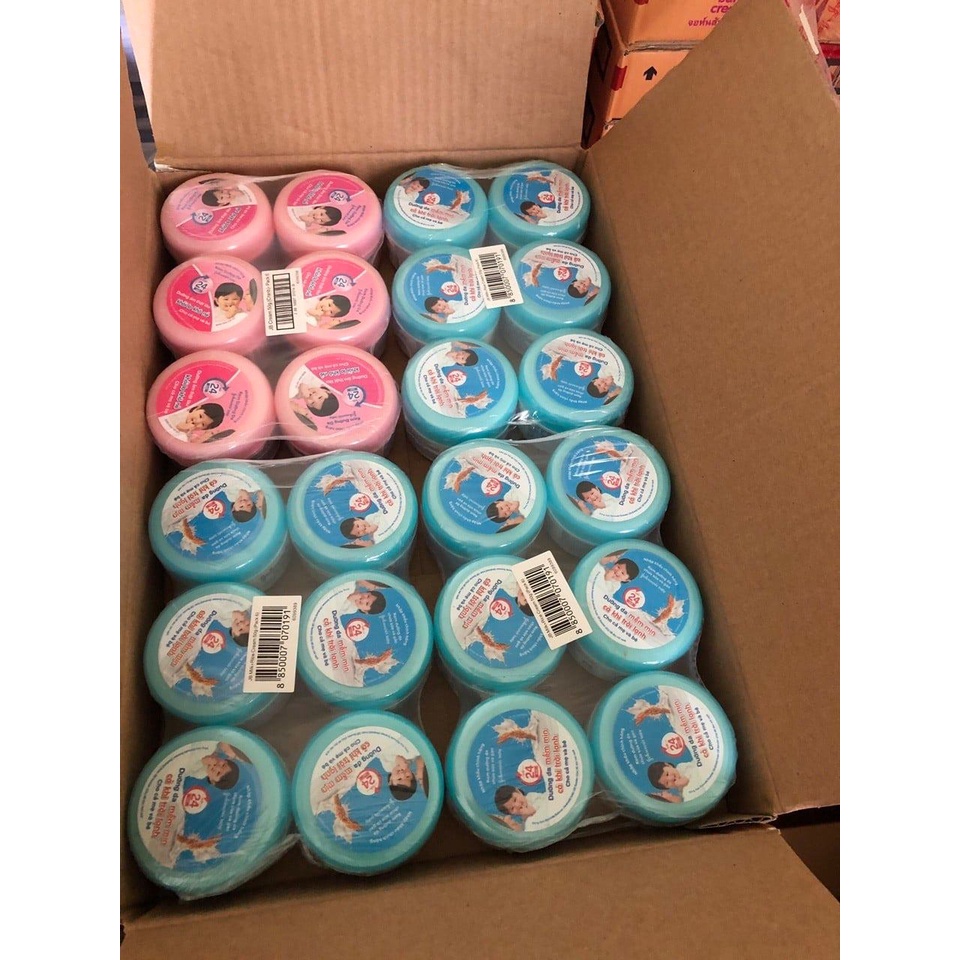 Kem Dưỡng Da Cấp Ẩm, Chống Nẻ Da Johnson's Baby Milk Cream 50g - Nắp Hồng