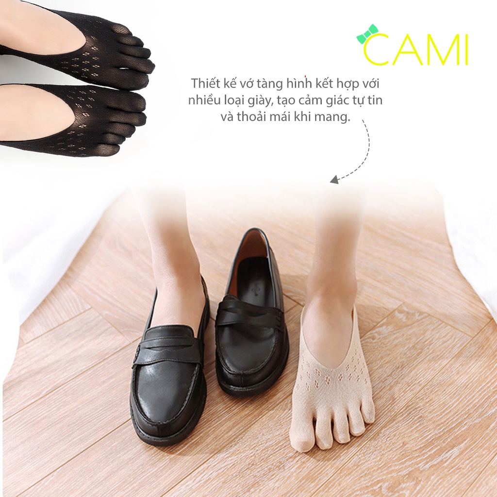 Vớ da tone màu thanh lịch, chất liệu vải nhung thoáng khí, gót chân có silicone chống trượt - Cami - CMPK284