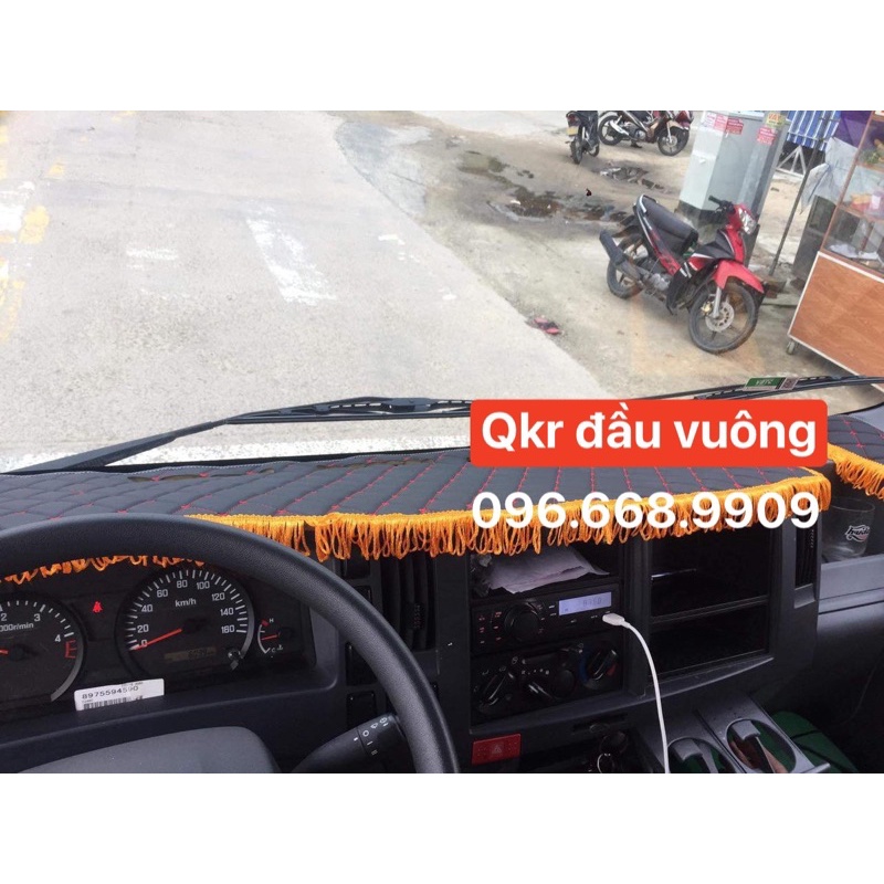 Thảm taplo xe tải isuzu qkr đầu vuông đời 2022 - dcar86 xưởng sản xuất thảm taplo xe tải xe con