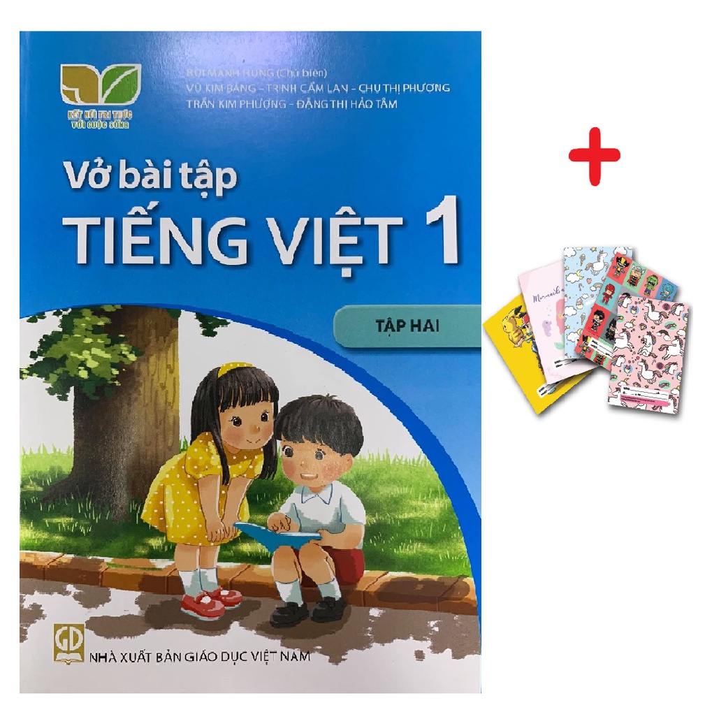 Sách - Vở bài tập Tiếng Việt Lớp 1 Tập 2 (Kết nối) kèm 5 cuốn vở ô ly 48 trang