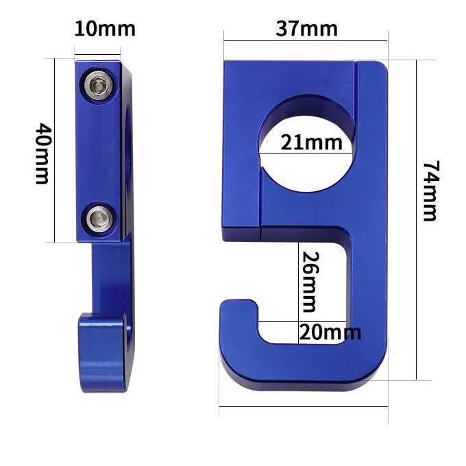 Móc Treo số 9 xe máy gắn ghi đông PCX và moto size 22mm HVshop ( giá 1 cái )
