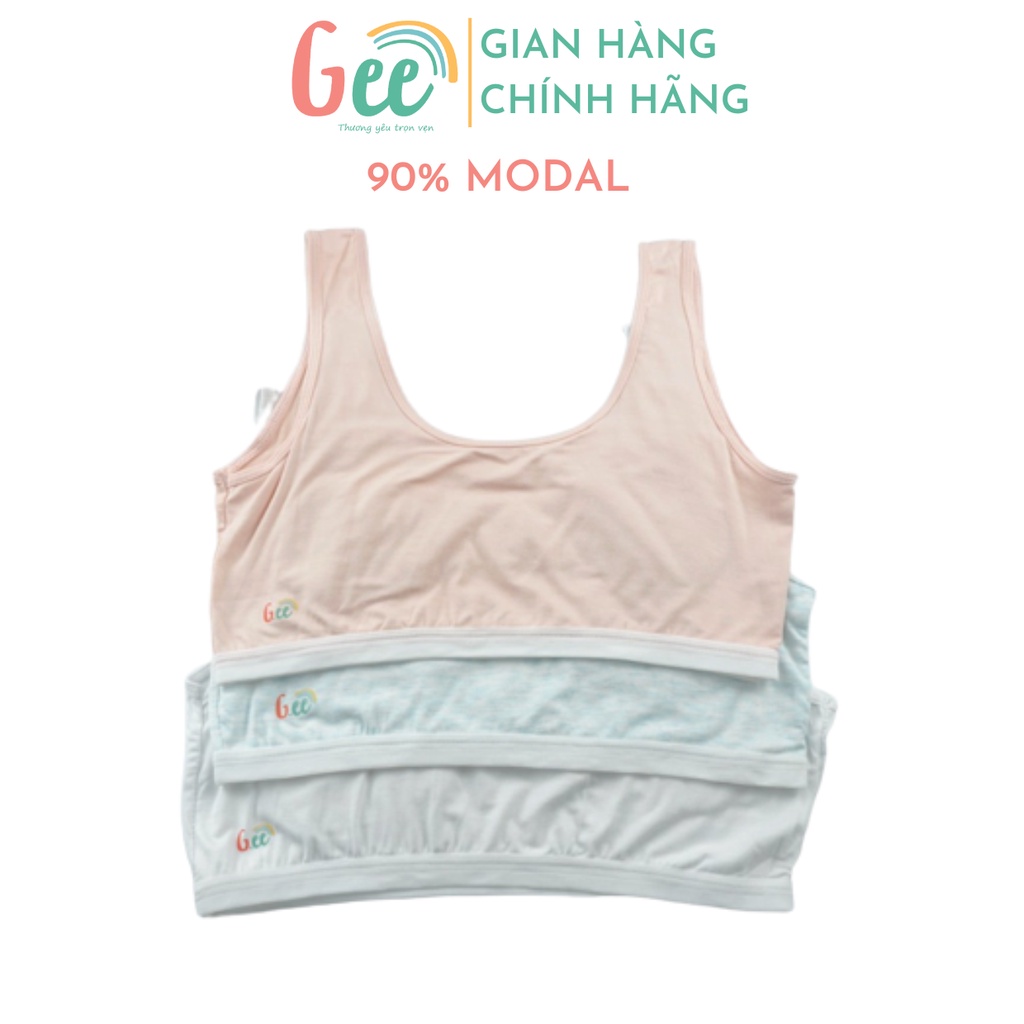 Áo Lá Cho Bé Gái Gee Sợi Tre, Sợi Sồi Có Lót Nhẹ, Áo Lót Học Sinh Cấp 1, Cấp 2 Cấp 3, Mềm Mịn, Thoáng Mát, Thấm Hút