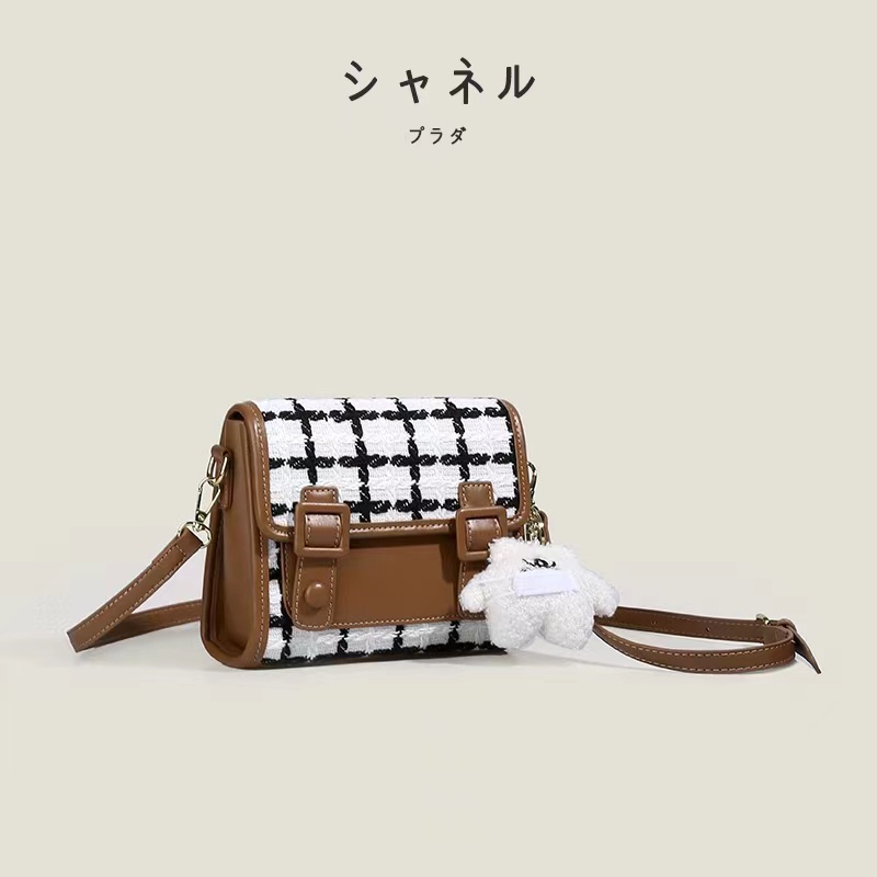 Túi Đeo Vai Họa Tiết Sọc Caro Thiết Kế Mới Thời Trang Dành Cho Mù