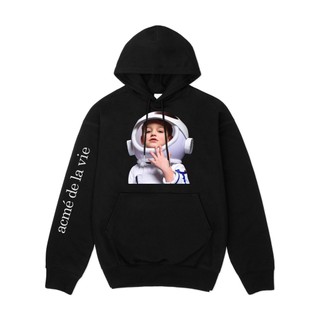 Áo hoodie adlv baby face black astronaut