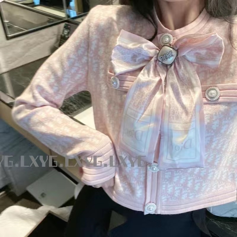 Áo len kèm nơ monteghi thu đông sang chảnh