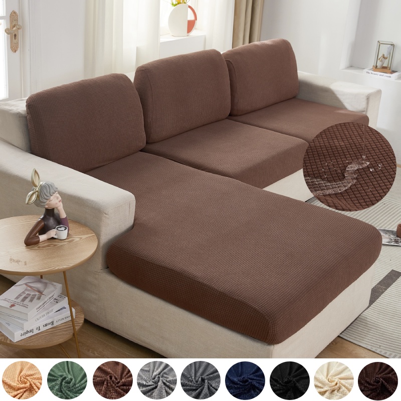 Vỏ Bọc Ghế Sofa 1 / 2 / 3 / 4 Chỗ Ngồi Hình Chữ L Co Giãn Chống Thấm Nước Trang Trí Phòng Khách