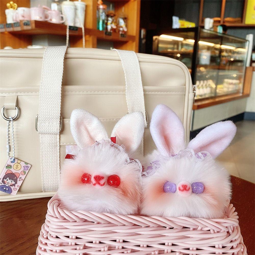 Móc Khóa Hình Thỏ Nhồi Bông Dễ Thương