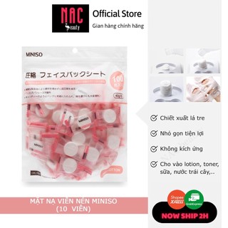 Mặt nạ giấy nén Miniso Mask Nhật Bản dưỡng da - 1 viên