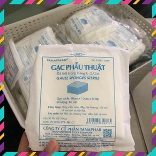 Gạc phẫu thuật 10cm x 10 cm x 8 lớp
