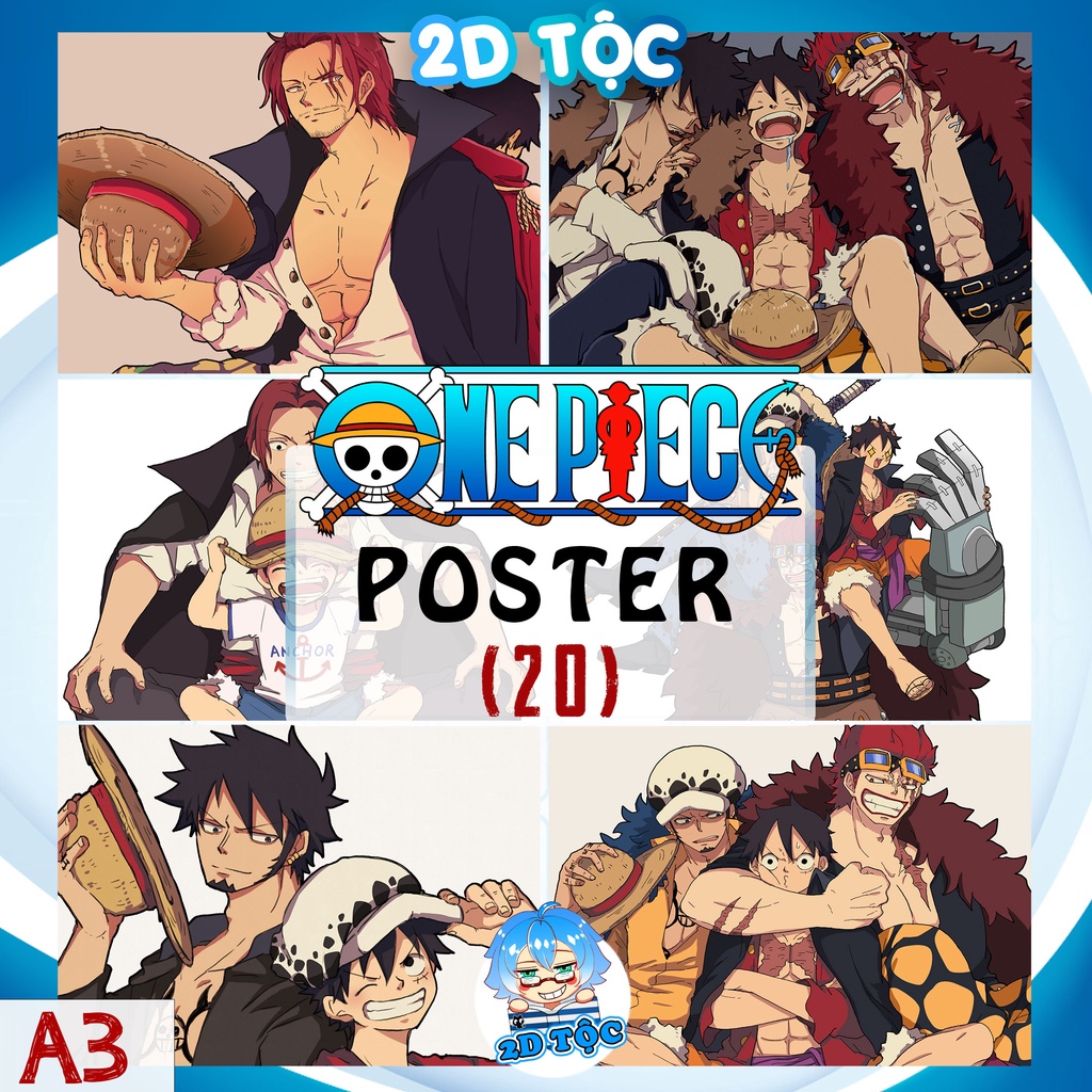 Ảnh Poster A3 Chất Lượng Chuẩn  Anime One Piece (20) – Tranh Dán Tường 2D Tộc Shop