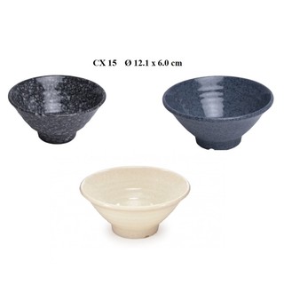 Chén cơm,chè xoăn nhựa Melamine CX15 vân đá trắng/đen/xanh