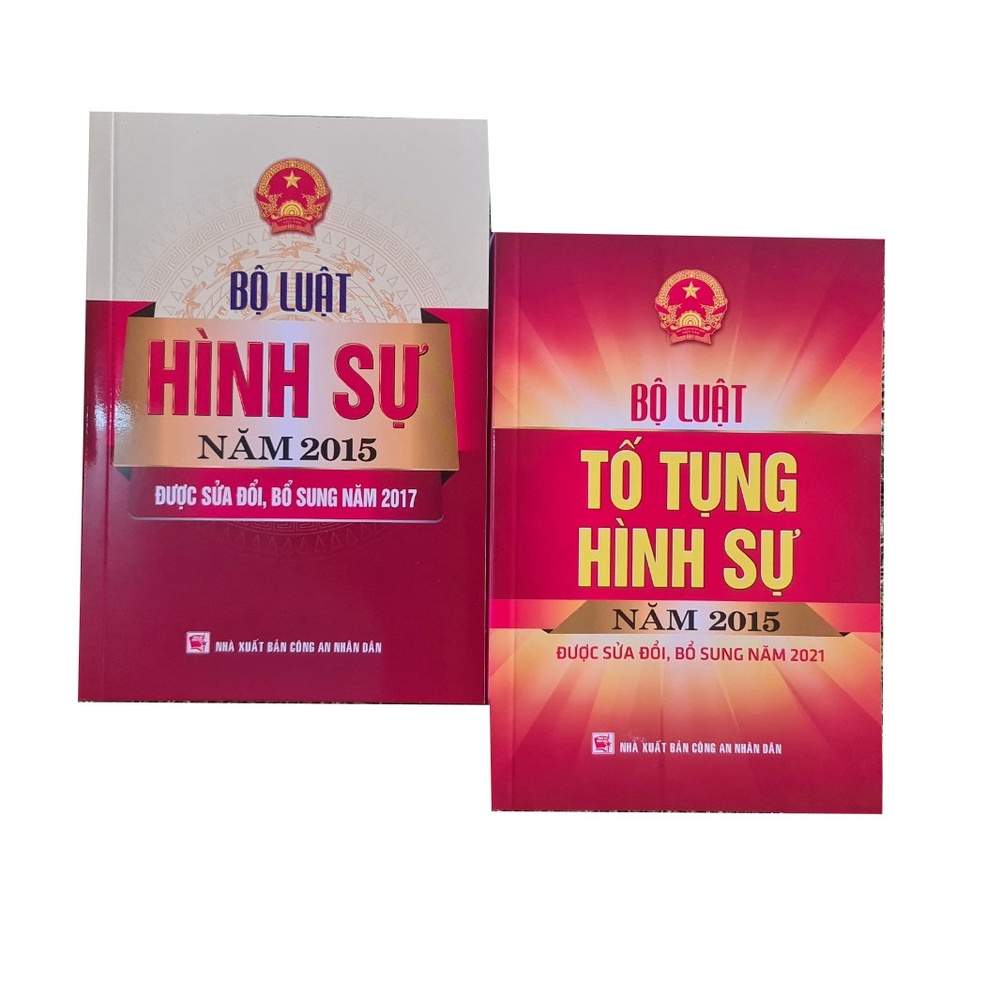 Combo Sách Bộ Luật Hình Sự + Bộ luật tố tụng Hình Sự ( Năm 2015 được sửa đổi năm 2021)