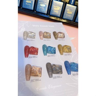set sơn gel nhũ flass 9 màu, sơn gel nhũ Flass