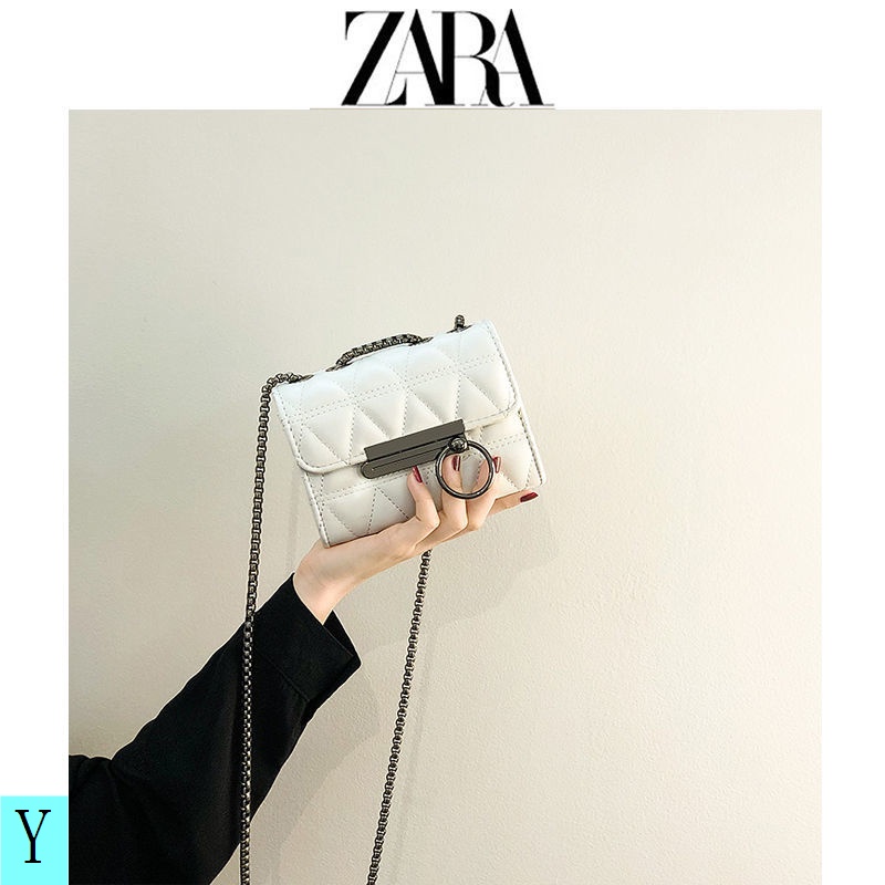 Túi Xách Zara Mini Phối Dây Xích Đeo Vai Thời Trang Thu Đông 2022 Cho Nữ