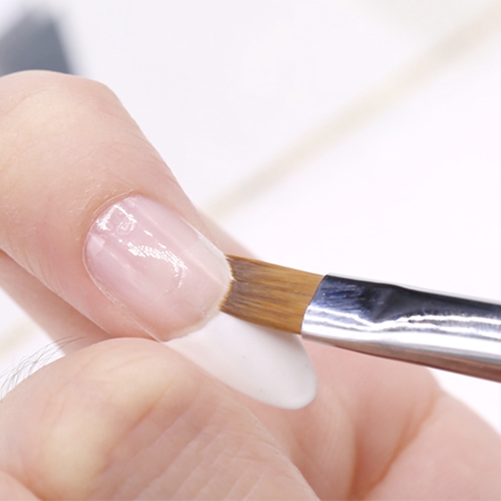 Cọ Trang Trí Móng Tay Đầu Nửa Mặt Trăng Bằng Gỗ Mềm Mại Tiện Dụng