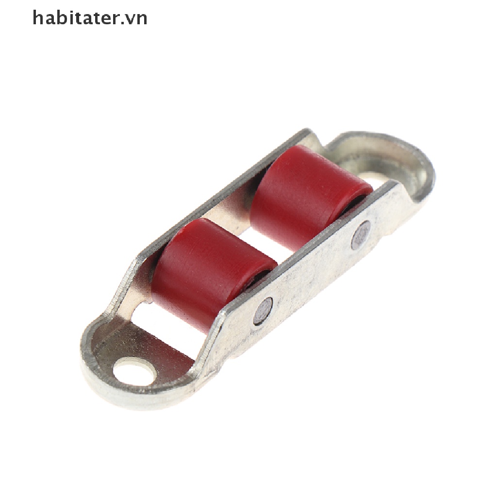 Bộ 2 Bánh Xe Ròng Rọc Kép Bằng Nylon Không Gây Tiếng Ồn Cho Cửa Kính / Cửa Trượt