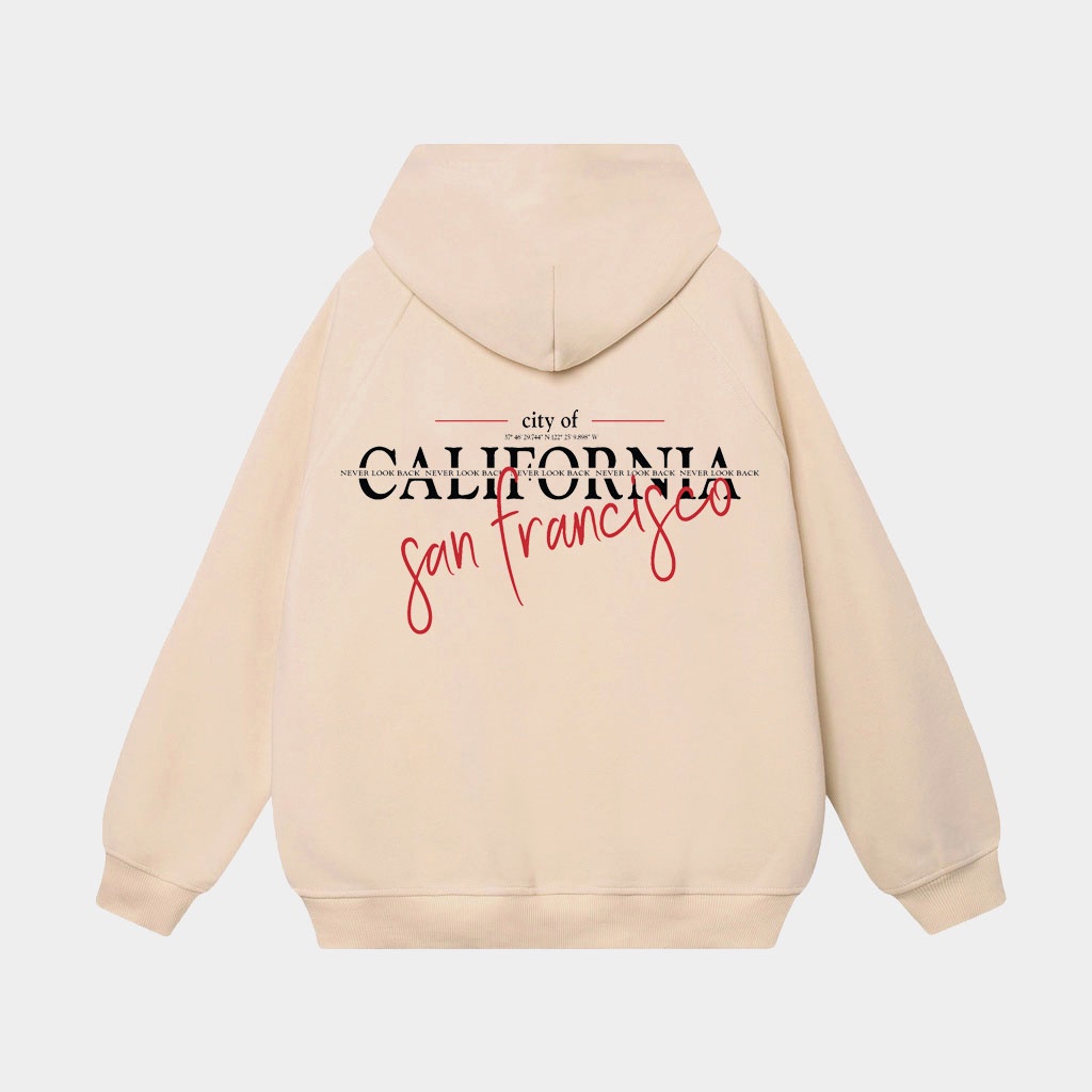 HOODIE CALIFOR ĐƠN GIẢN CHẤT NỈ BÔNG DÀY,ẤM