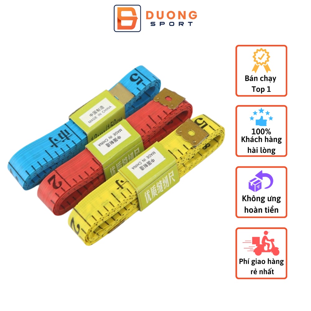 Thước Dây Mềm Đo Quần Áo May Đồ - Đo Eo 3 Vòng Kiểm Tra Sức Khỏe 1.5 Mét