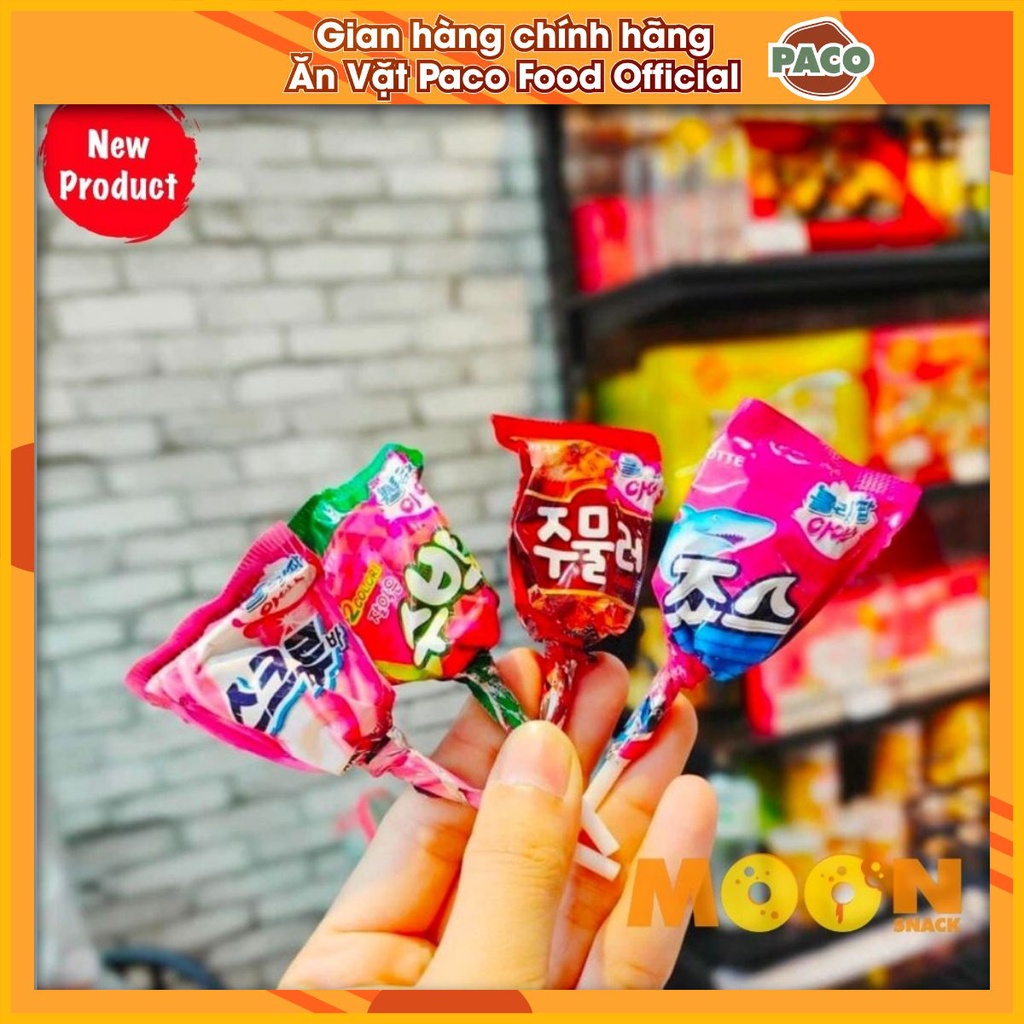 LẺ 1 CÂY KẸO MÚT CỨNG ICE LOLLIPOP HÌNH QUE KEM HÃNG LOTTE HÀN QUỐC 13g